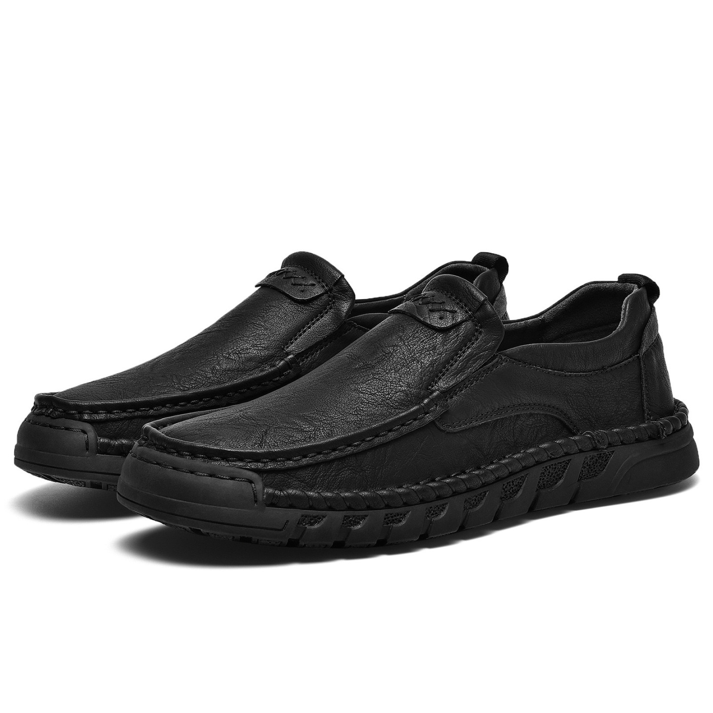 Men's Handmade Leather Loafers with Arch Support & Wide Toe Box