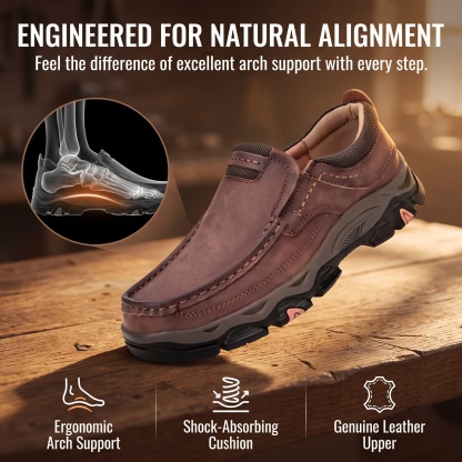 ⏰Last Day! 45% OFF  🔥GARB® Men’s Outdoor Hand Sewn Slip-On Full Grain Leather Casual Shoes