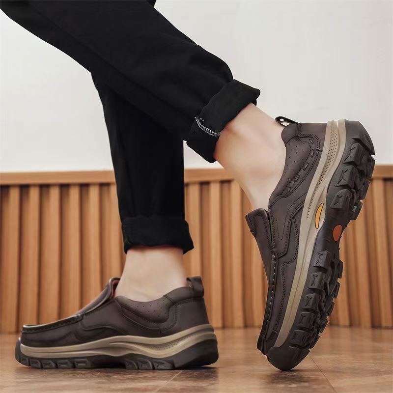 ⏰Last Day! 45% OFF  🔥GARB®Men's Genuine Leather Outdoor Slip-On Loafers with Arch Support & Wide Toe Box