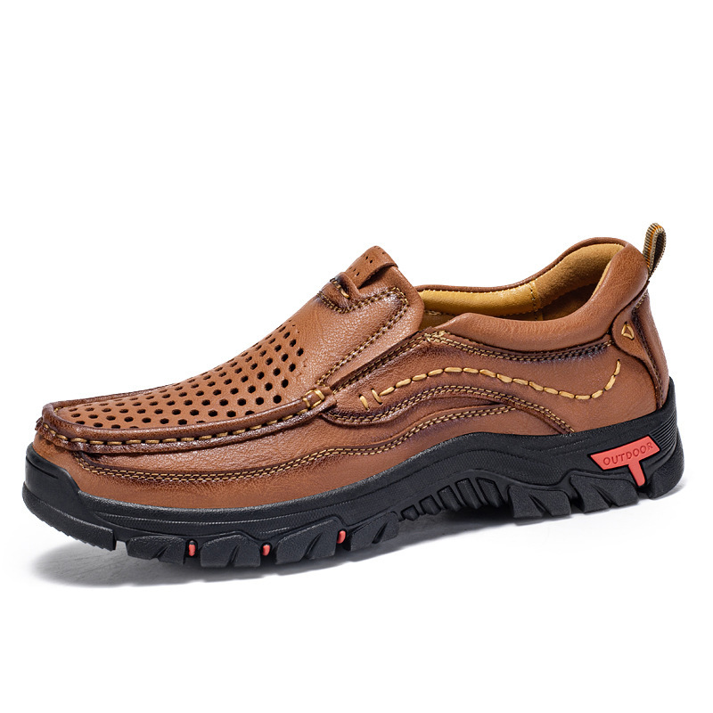 ⏰Last Day! 45% OFF  🔥GARB®Men's Handcrafted Genuine Leather Perforated Casual Loafers