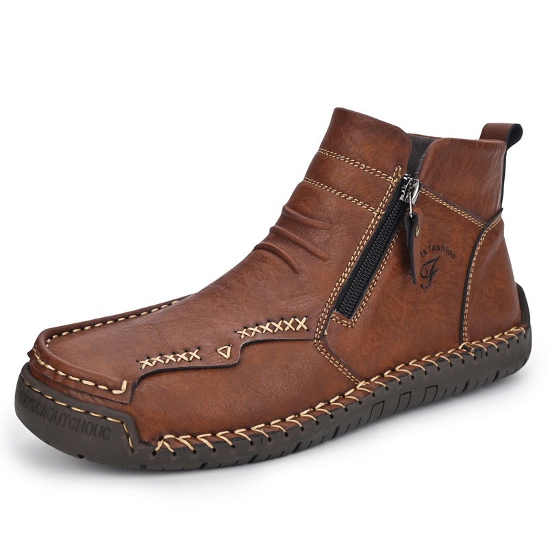 mens handmade cowhide orthopedic boots