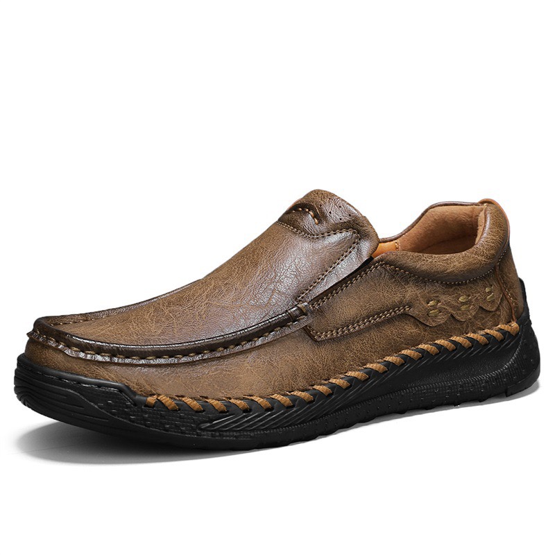 GARB Men's Orthotic Slip-On Loafers – Handcrafted Leather, Wide Toe Box & Arch Support