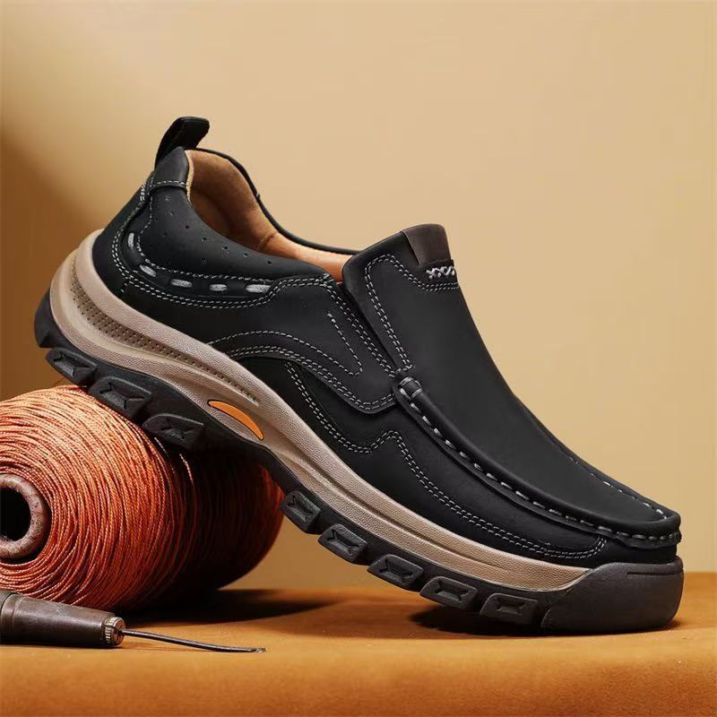 ⏰Last Day! 45% OFF  🔥GARB®Men's Genuine Leather Outdoor Slip-On Loafers with Arch Support & Wide Toe Box