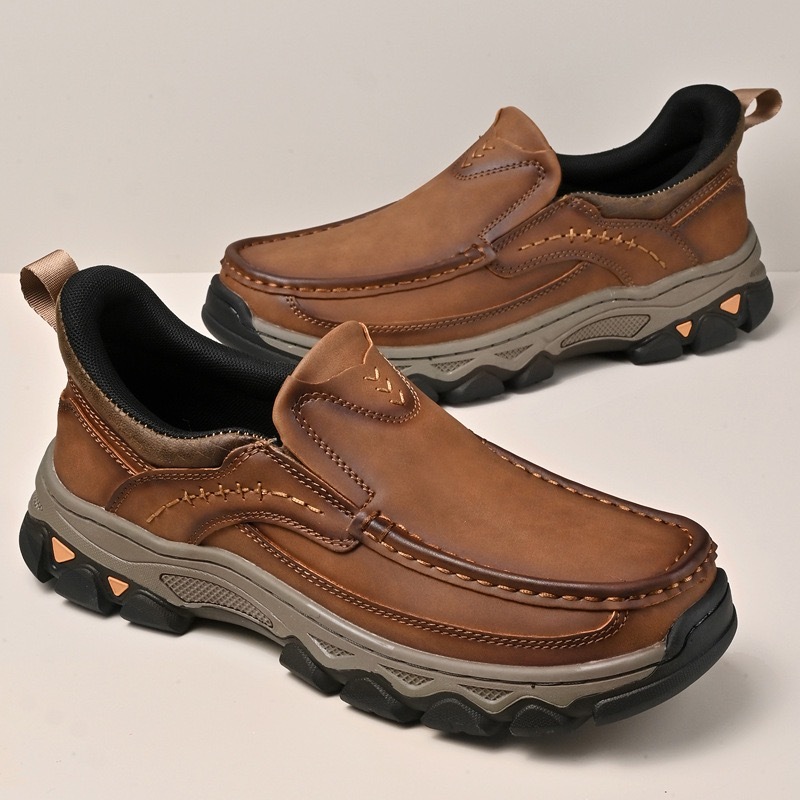 GARB Mens Handmade Cowhide Orthopedic Outdoor Loafers