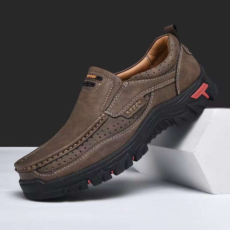 ⏰Last Day! 45% OFF  🔥GARB®Men's Genuine Leather Outdoor Slip-On Loafers with Arch Support & Wide Toe Box