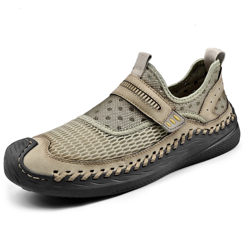 GARB Men's Handcrafted Genuine Leather Breathable Outdoor Sneakers