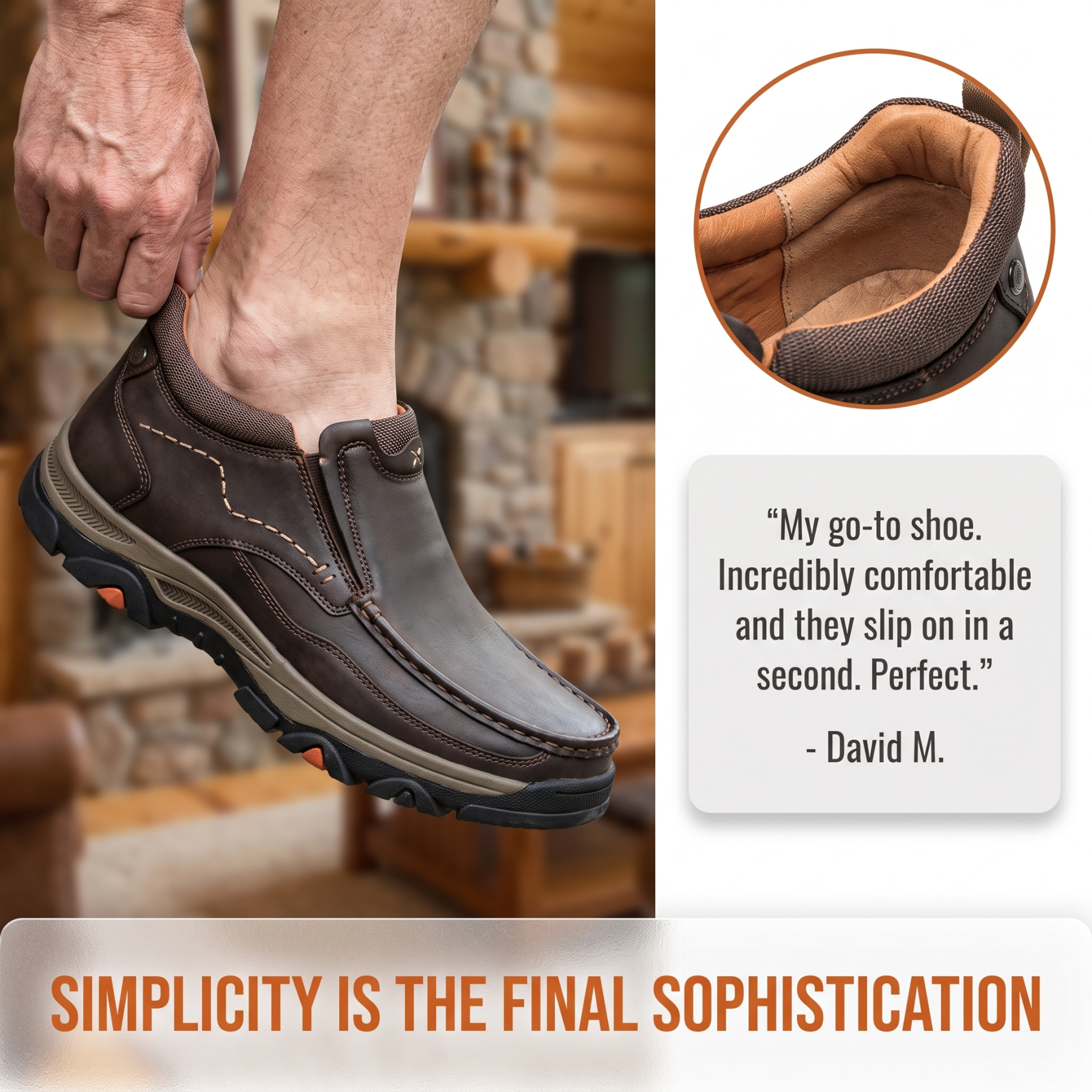 ⏰Last Day! 45% OFF  🔥GARB®Men’s Full-grain Leather Slip-On Outdoor Boots