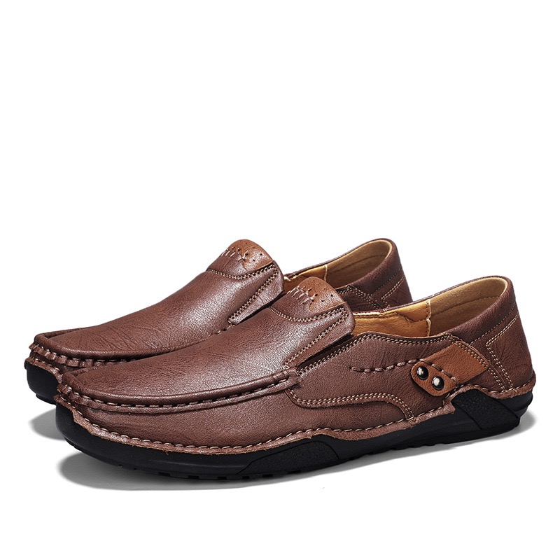 mens handmade cowhide orthopedic loafers