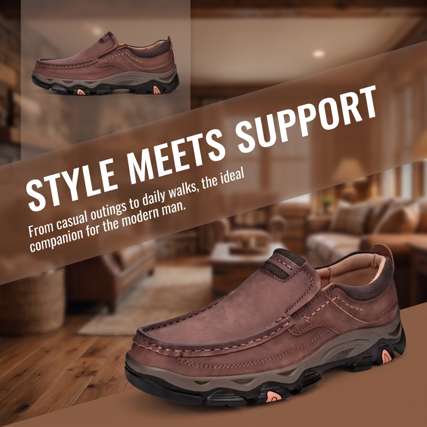 ⏰Last Day! 45% OFF  🔥GARB® Men’s Outdoor Hand Sewn Slip-On Full Grain Leather Casual Shoes