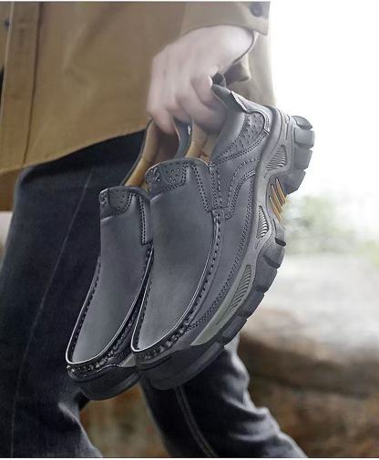 ⏰Last Day! 45% OFF  🔥GARB®Men's Genuine Leather Outdoor Slip-On Loafers with Arch Support & Wide Toe Box