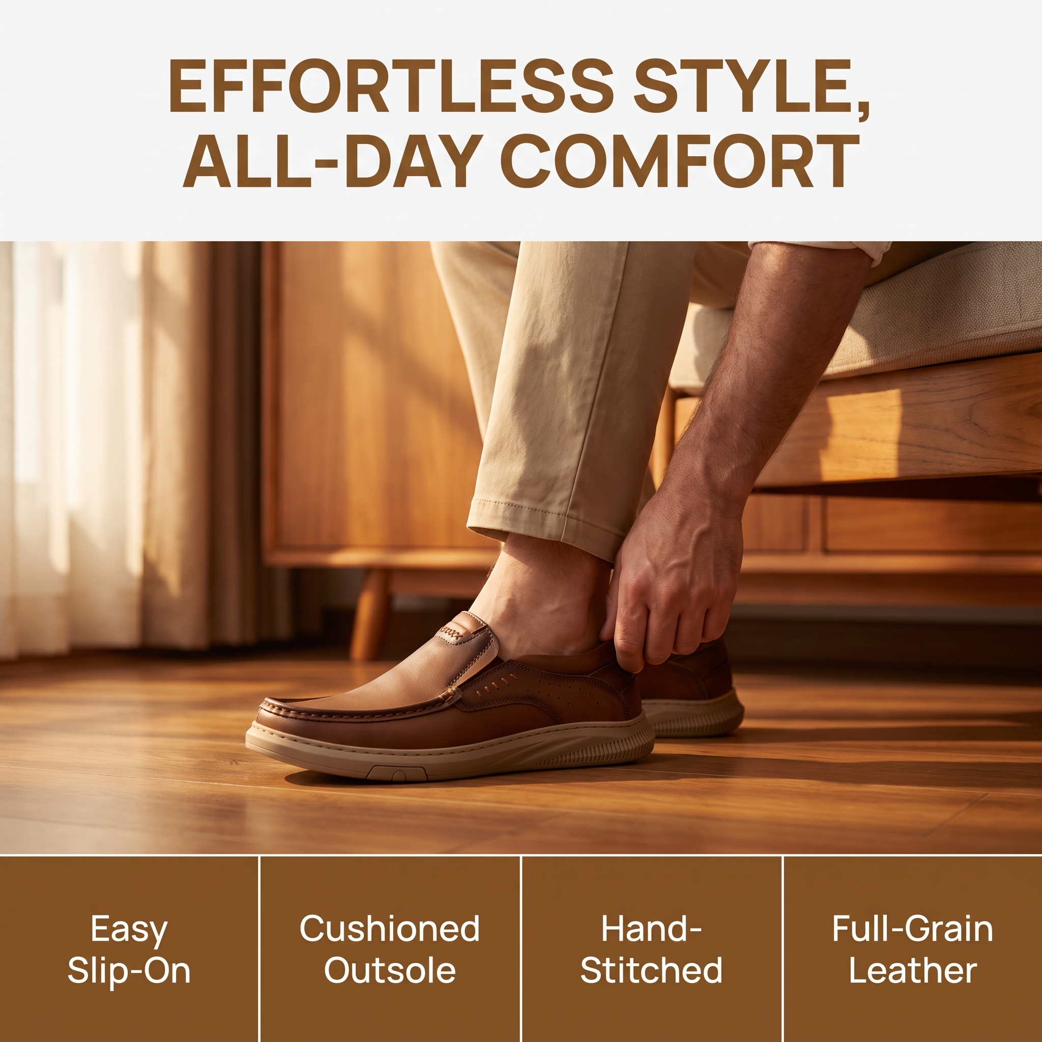 ⏰Last Day! 45% OFF  🔥 GARB® Men's Genuine Leather Fashion Casual Loafers