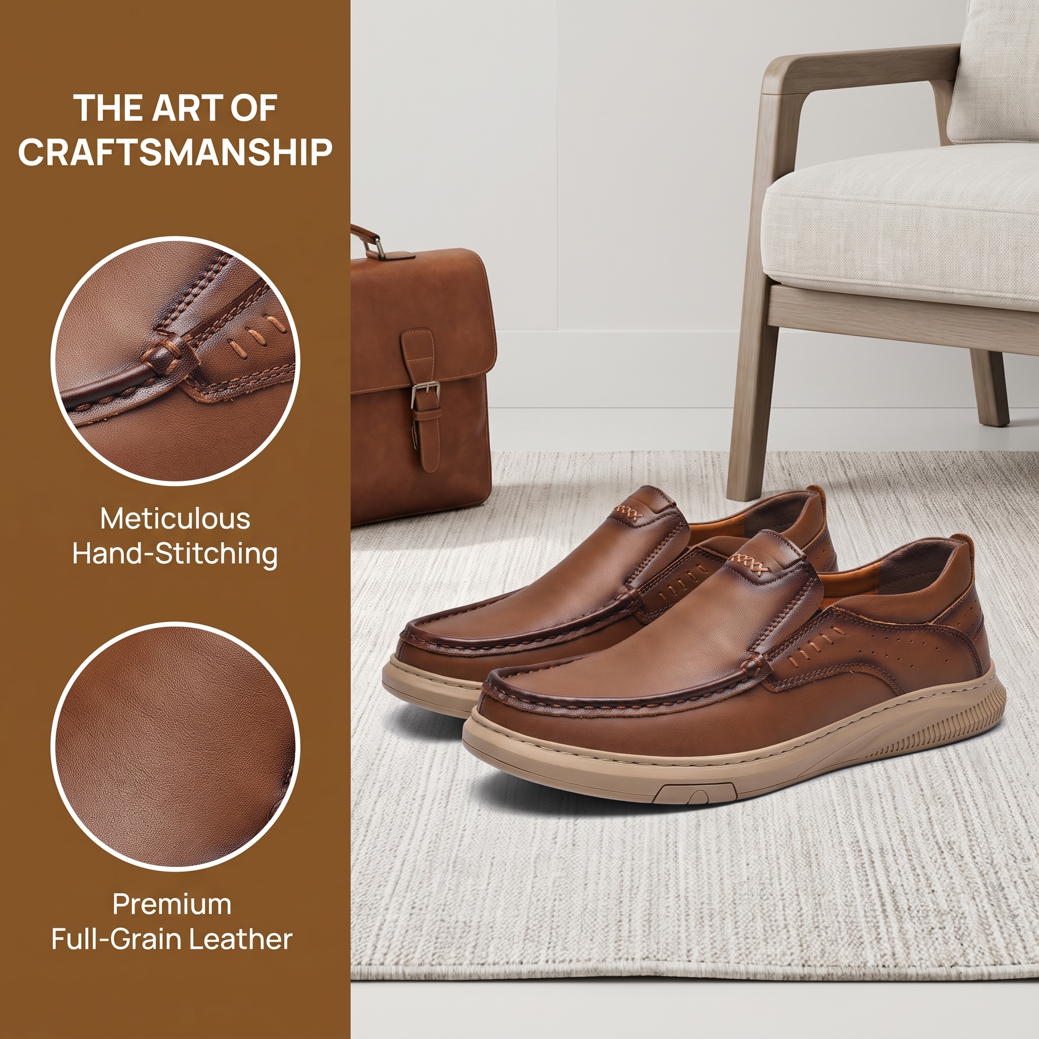 ⏰Last Day! 45% OFF  🔥 GARB® Men's Genuine Leather Fashion Casual Loafers