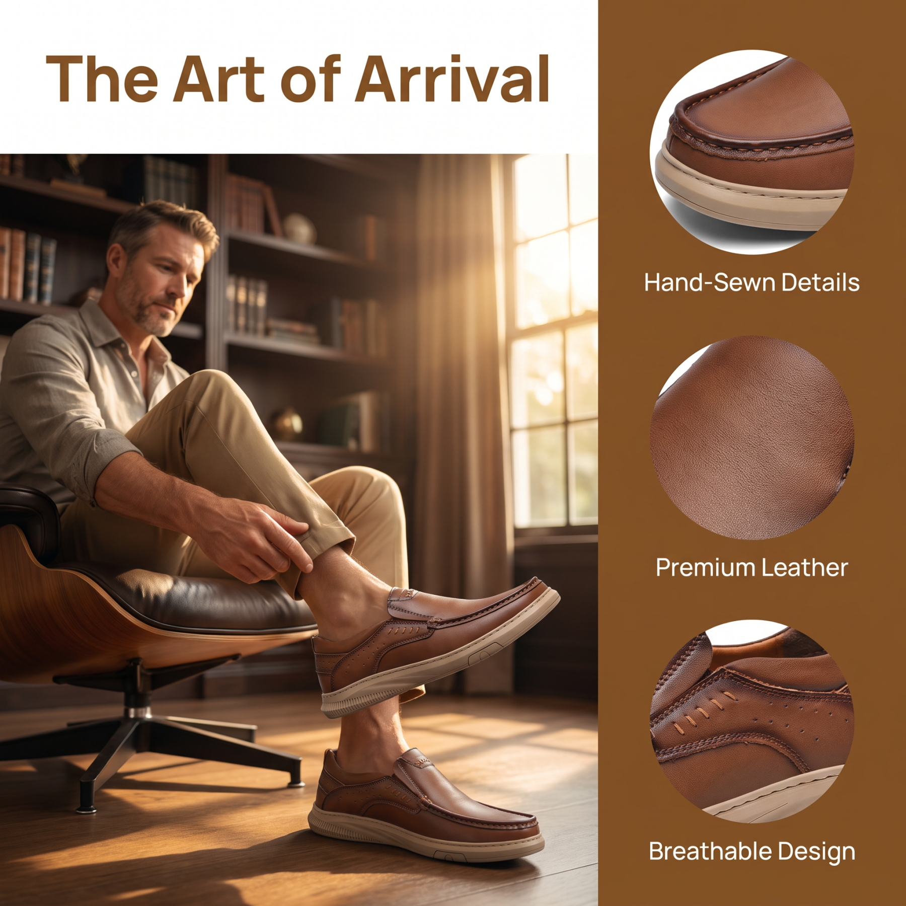 ⏰Last Day! 45% OFF  🔥 GARB® Men's Genuine Leather Fashion Casual Loafers