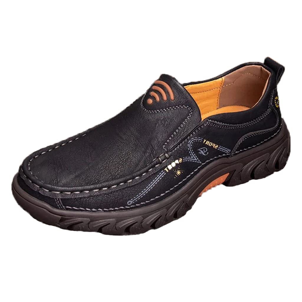 Men's handmade genuine leather orthopedic loafers