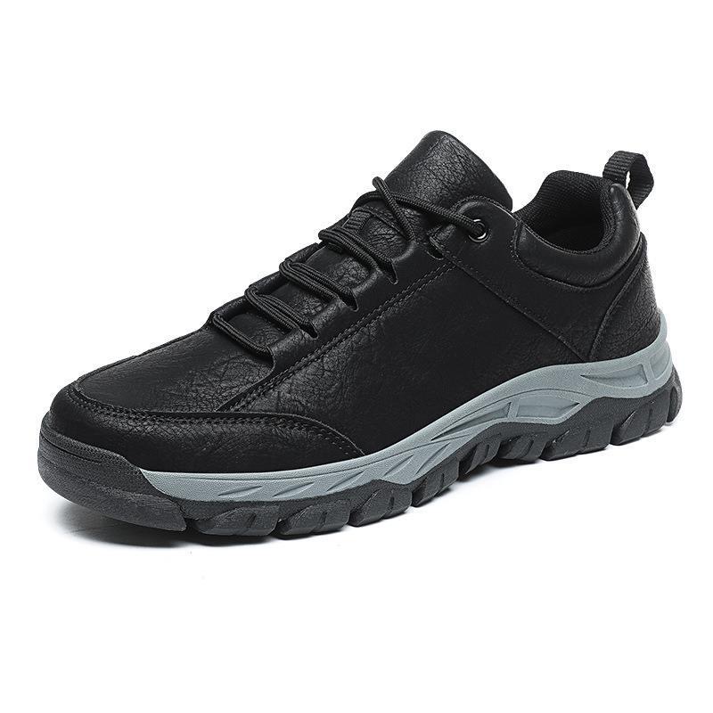 Men's Genuine Leather Sneakers - Arch Support, Shock-Absorbing Comfort