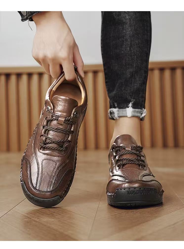 ⏰Last Day! 45% OFF  🔥GARB®Men's Genuine Leather Outdoor Slip-On Loafers with Arch Support & Wide Toe Box
