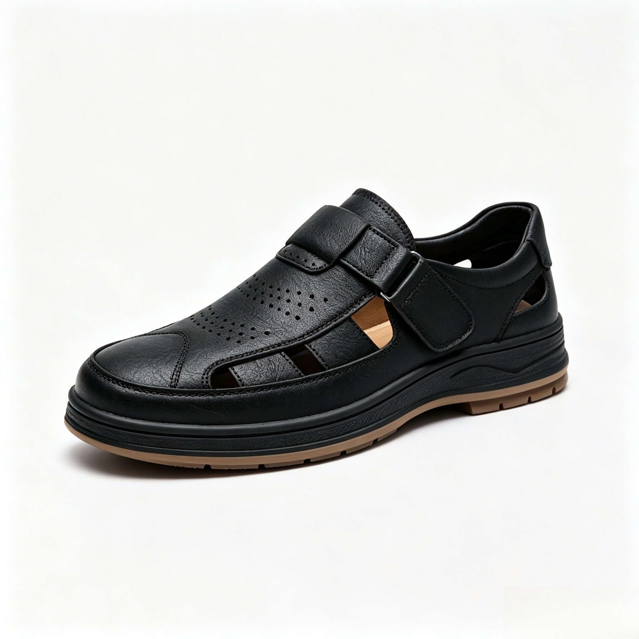 ⏰Last Day! 45% OFF 🔥GARB®Men's Handmade Genuine Leather Breathable Orthopedic Slip-on Sandals