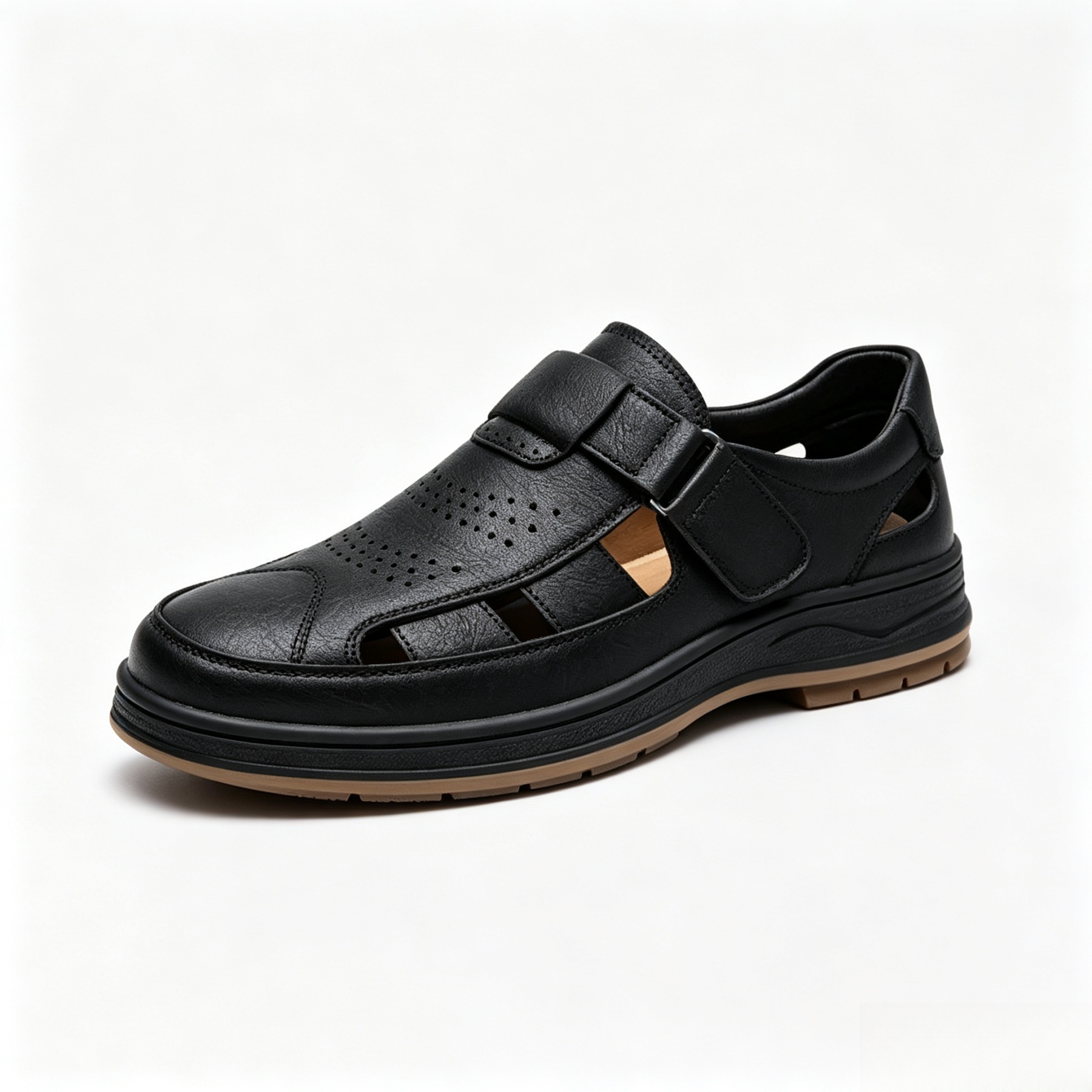 ⏰Last Day! 45% OFF 🔥GARB®Men's Handmade Genuine Leather Breathable Orthopedic Slip-on Sandals