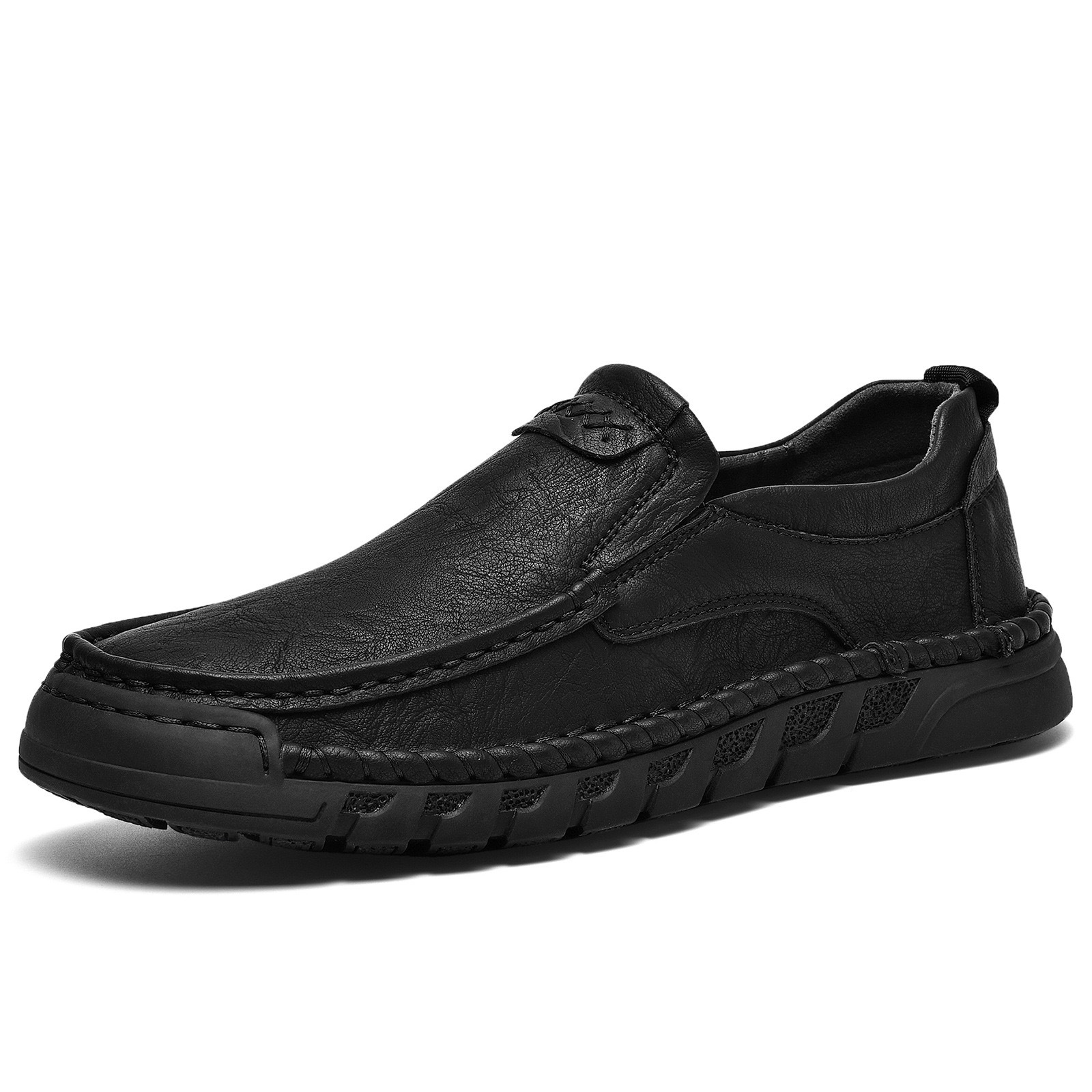 Men's Handmade Leather Loafers with Arch Support & Wide Toe Box