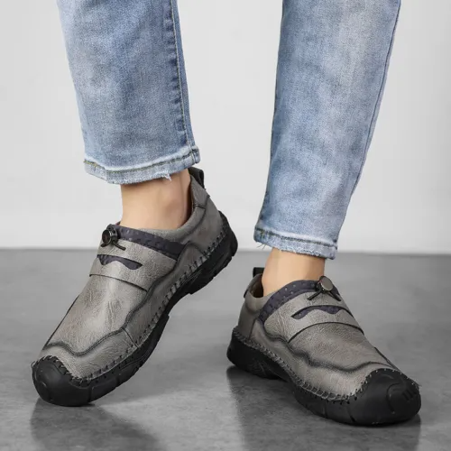Men's Casual Shoes Handmade Sneakers, Breathable and Comfortable Loafers