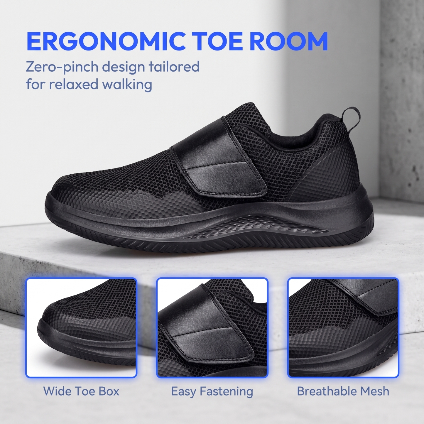 ⏰Last Day! 45% OFF  🔥GARB®Men's Orthopedic Breathable Mesh Casual Shoes (With Adjustable Hook‑and‑Loop Strap)