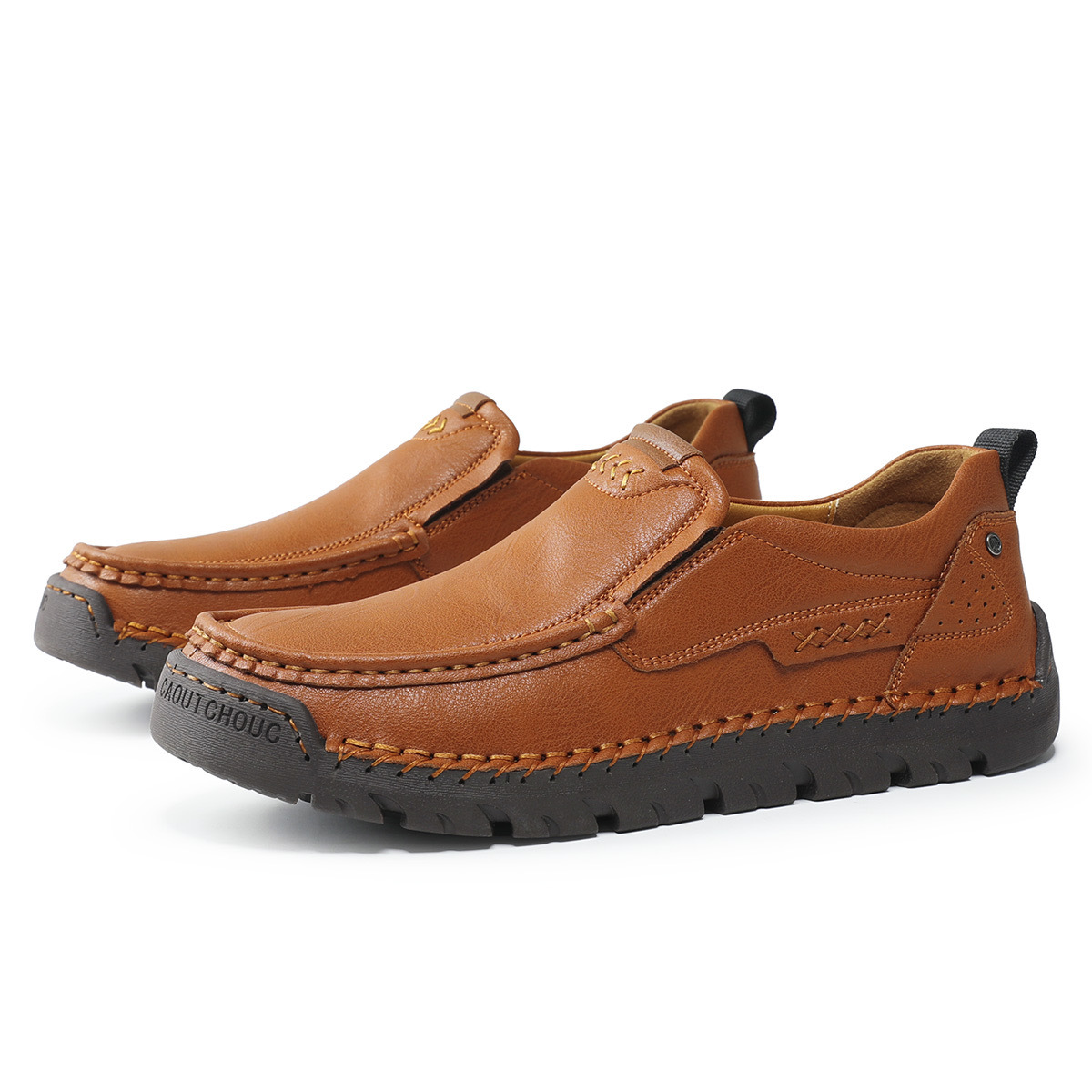 Mens Handcrafted Cowhide Orthopedic Loafers