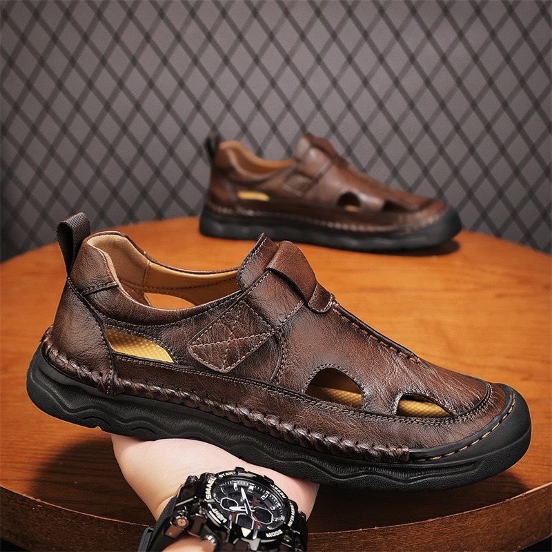 GARB Mens Handmade Cowhide orthopedic Sandals