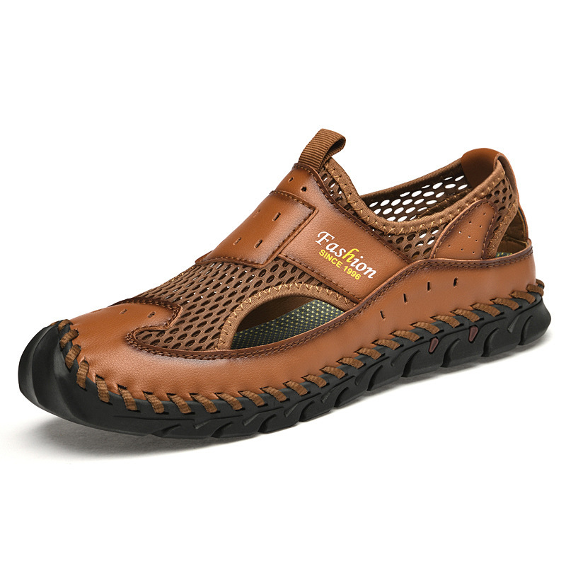 GARB  Men's handmade genuine leather ultra-light slip-on shoes