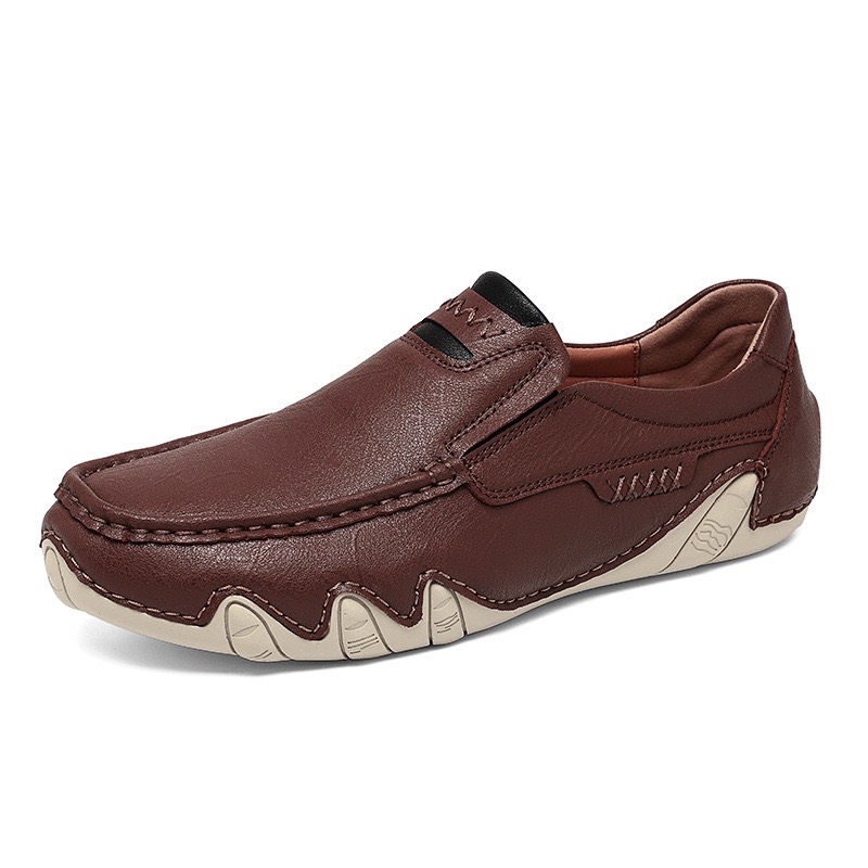 mens genuine leather orthopedic waterproof loafers