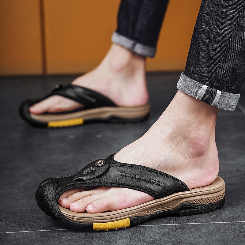 GARB Mens Handmade Cowhide Outdoot Orthopedic Sandals