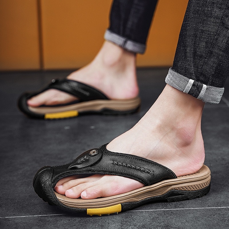 GARB Mens Handmade Cowhide Outdoot Orthopedic Sandals