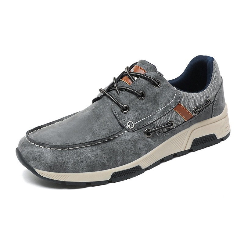 Men's Leather Orthopedic Sneakers - Wide Toe Box, Arch Support, Comfortable Walking Shoes