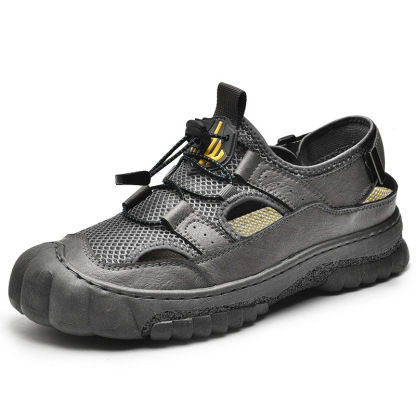GARB Breathable Men's Anti-collision Sandals - Stylish Hollow-out Design