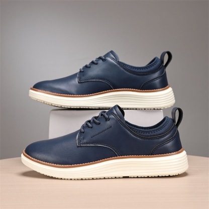 Men Handcrafted Leather OrthopedicOxford Shoes - Wide Toe Box, Classic Comfort