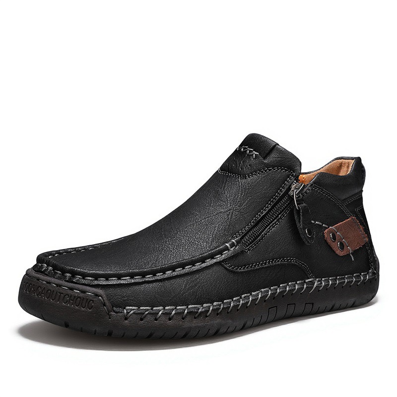 mens handmade genuine leather orthopedic walking boots