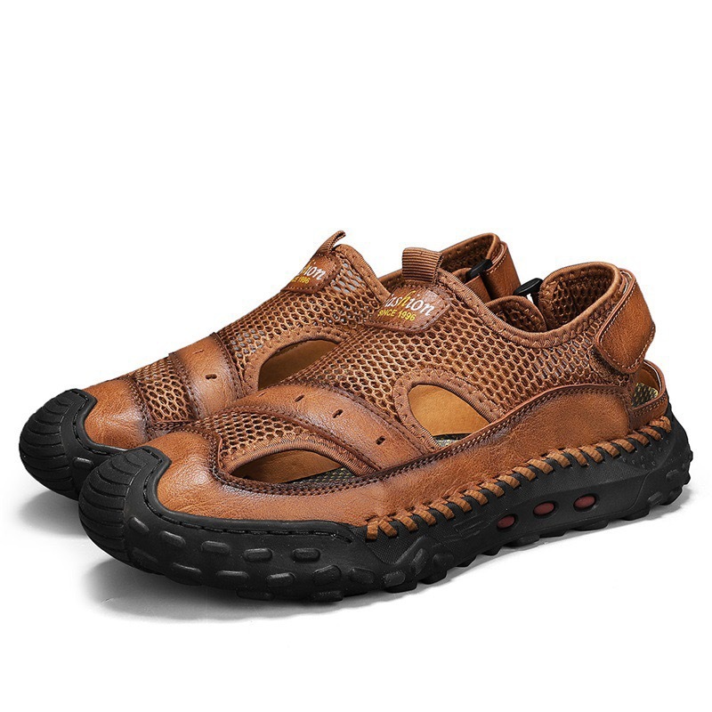 Mens Handmade genuine Leather Breathable Outdoor Sandals By GARB