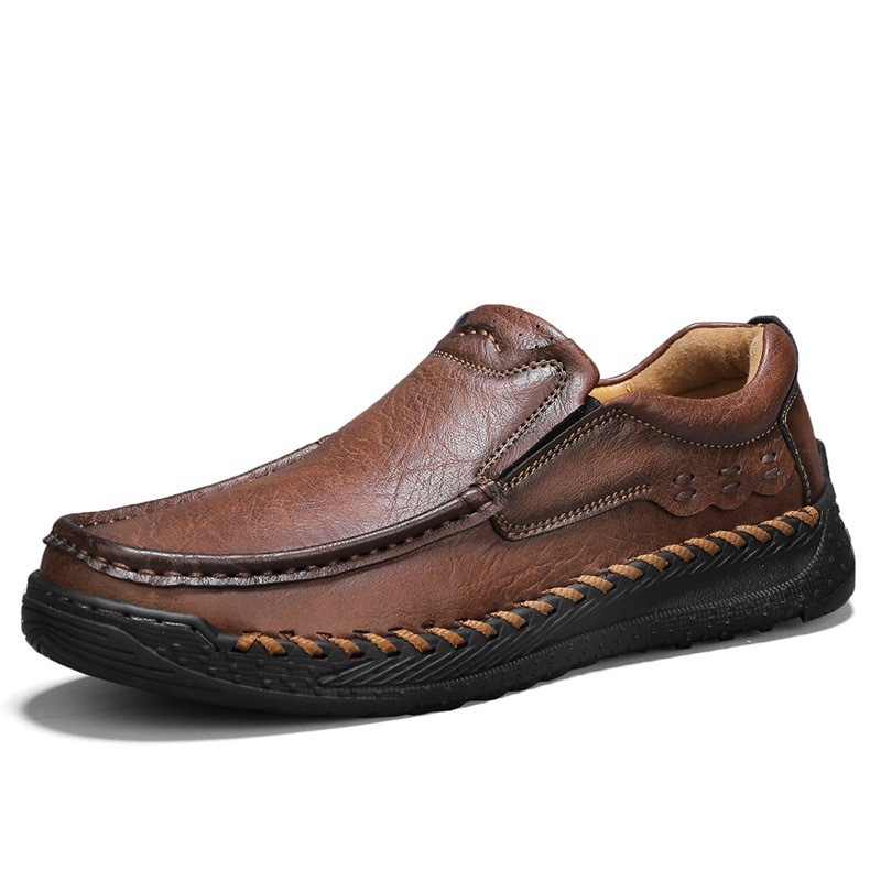 GARB Men's Orthotic Slip-On Loafers – Handcrafted Leather, Wide Toe Box & Arch Support