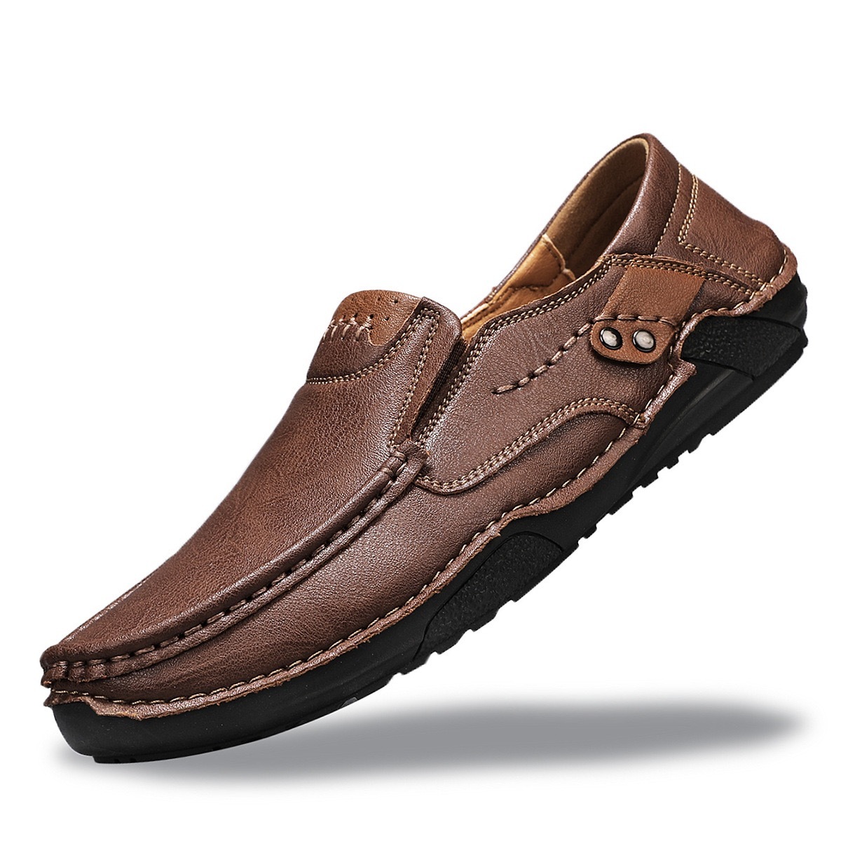 mens handmade cowhide orthopedic loafers