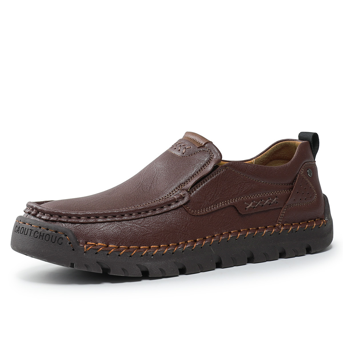 Mens Handcrafted Cowhide Orthopedic Loafers