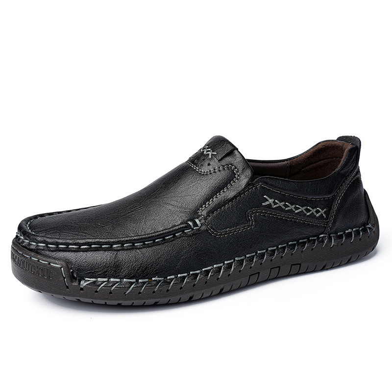 GARB Men’s Premium Leather Loafers - Arch Support & Wide Fit Slip-On Shoes