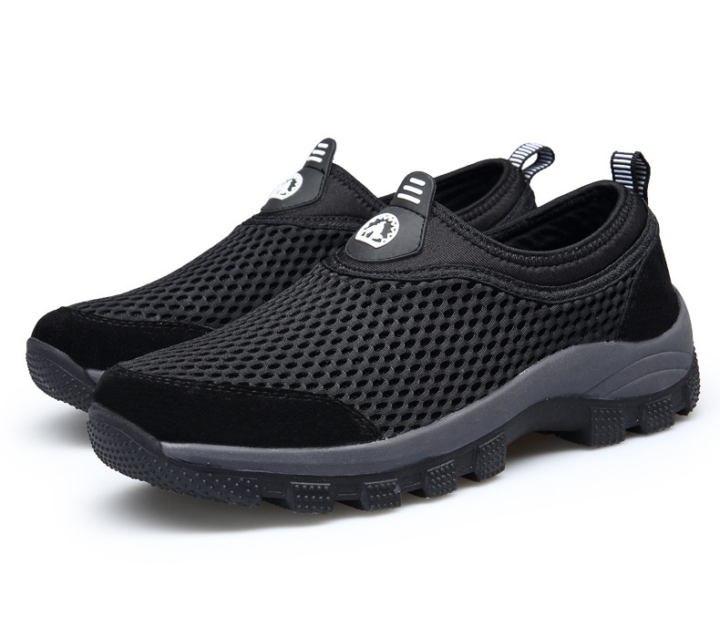 Mens Casual Slip On Mesh breathable Walking Hiking Sneaker