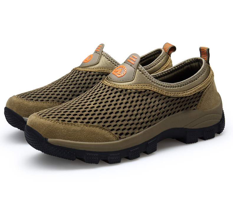 Mens Casual Slip On Mesh breathable Walking Hiking Sneaker