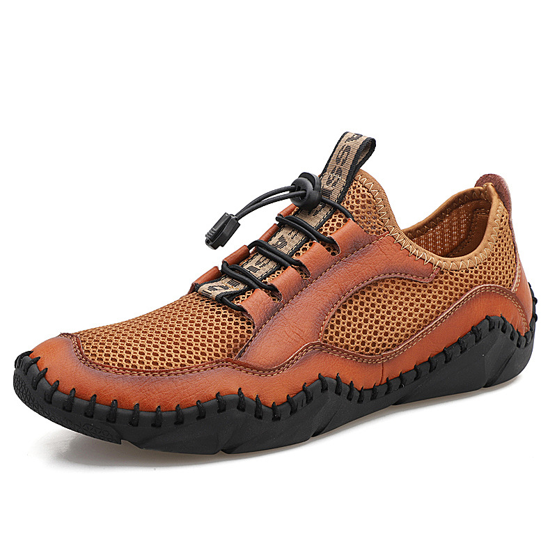 Men's handmade Italian cowhide breathable loafers