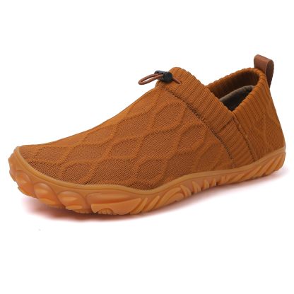 Men's Wide Toe Box Barefoot Shoes Slip-On Running Sneakers Trail-Runners Zero Drop Sole Walking Shoes