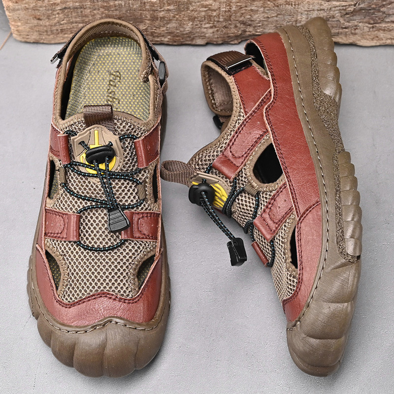 GARB Breathable Men's Anti-collision Sandals - Stylish Hollow-out Design