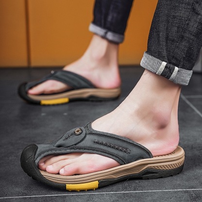 GARB Mens Handmade Cowhide Outdoot Orthopedic Sandals