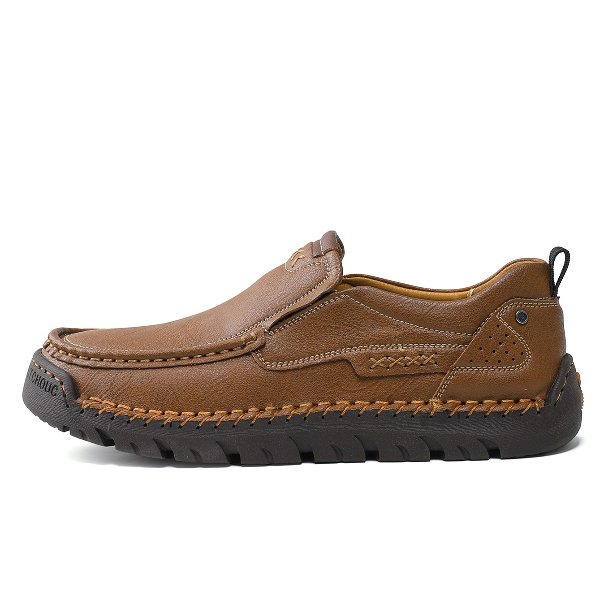 Mens Handcrafted Cowhide Orthopedic Loafers