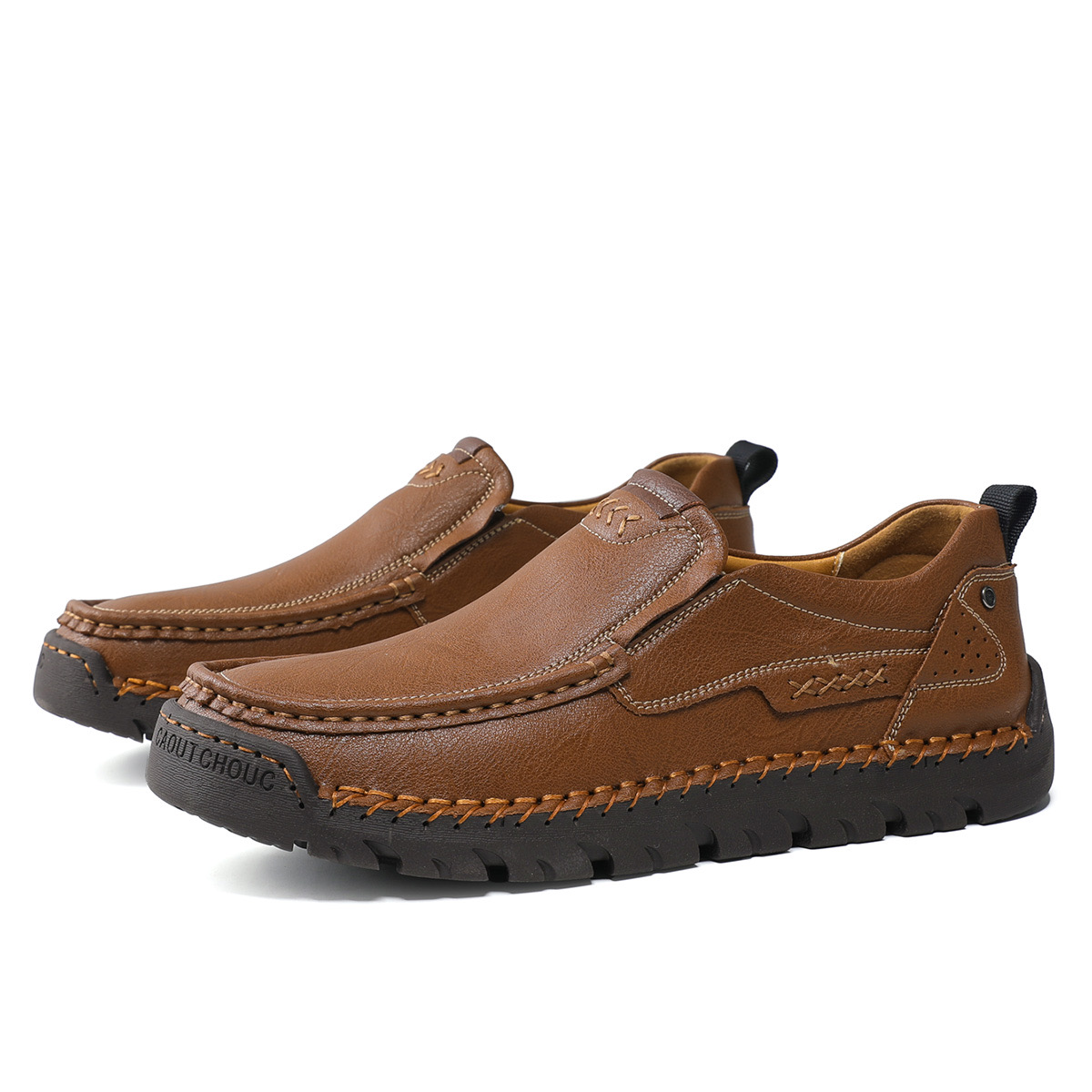 Mens Handcrafted Cowhide Orthopedic Loafers