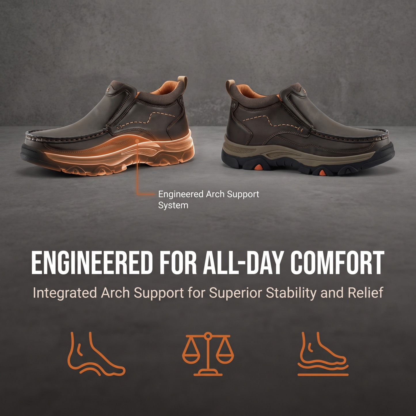 ⏰Last Day! 45% OFF  🔥GARB®Men’s Full-grain Leather Slip-On Outdoor Boots