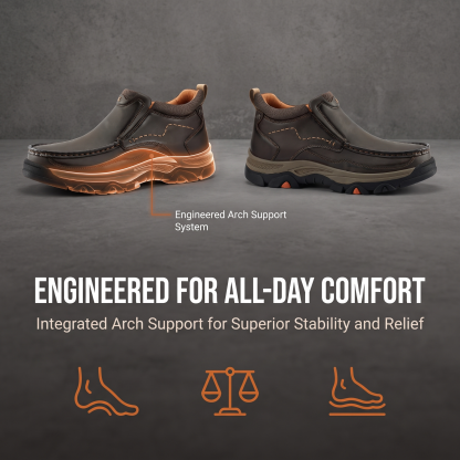 ⏰Last Day! 45% OFF  🔥GARB®Men’s Full-grain Leather Slip-On Outdoor Boots